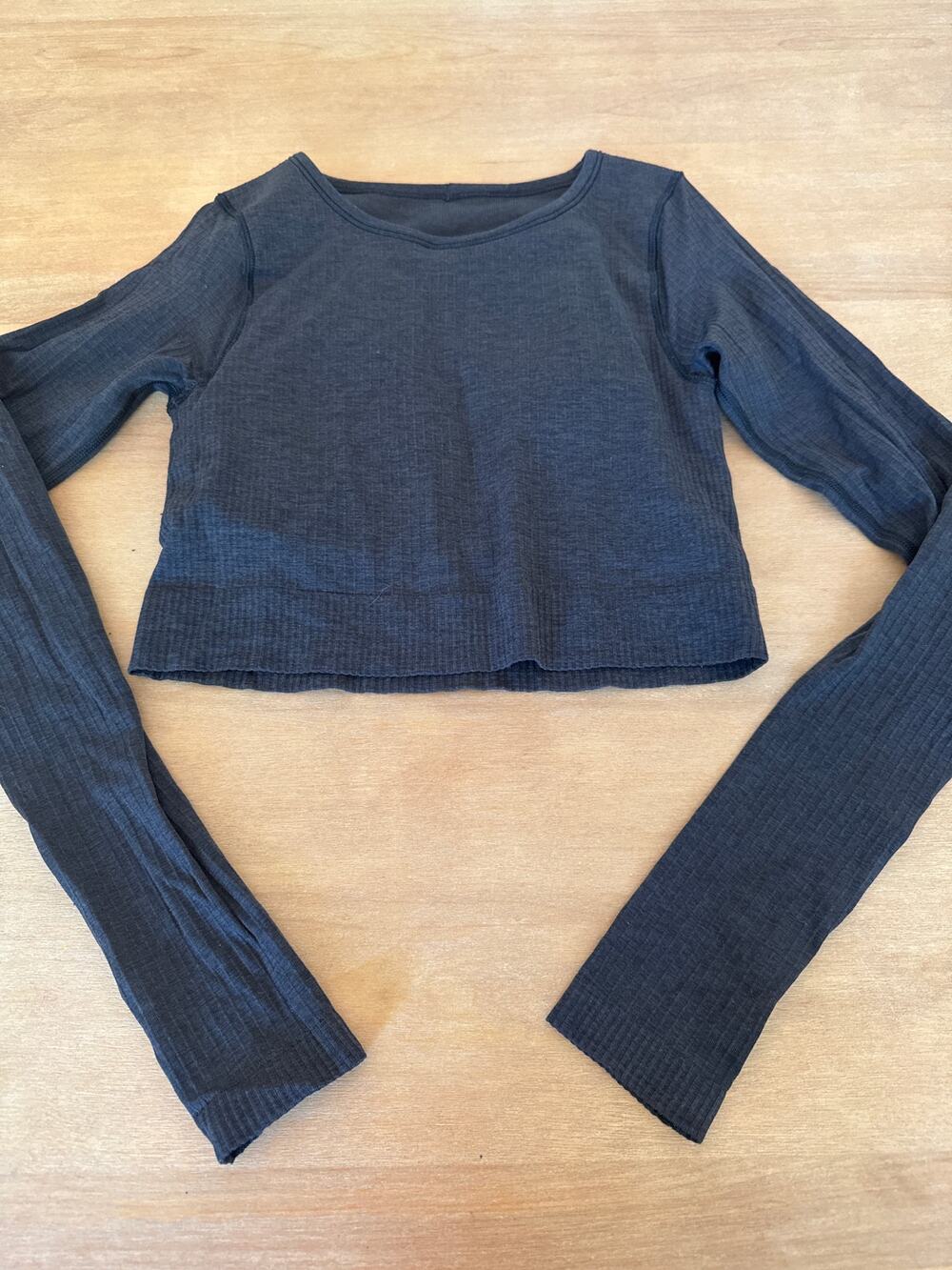 Lululemon Ebb to Street Long Sleeve Shirt Charcoal 4